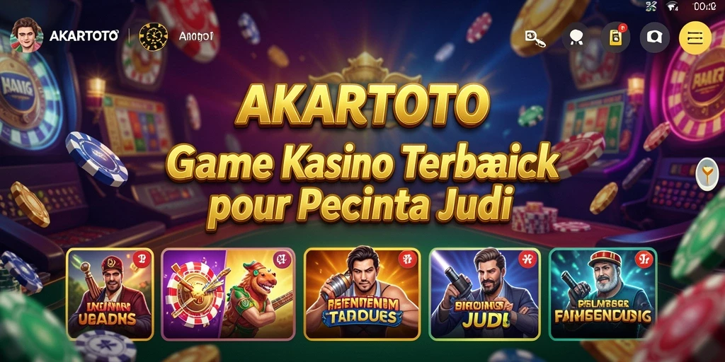 Screenshot gameplay AKARTOTO yang menampilkan momen mendebarkan dalam permainan Kasino.