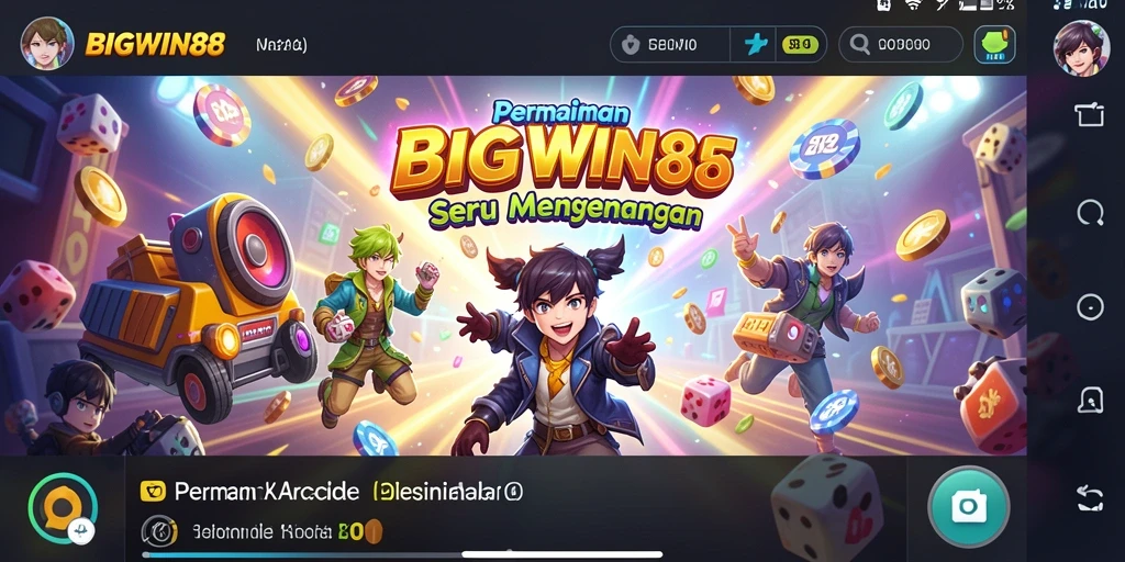 Screenshot gameplay BIGWIN88 yang menampilkan keseruan arcade.
