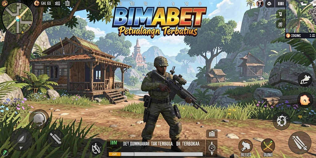 Screenshot BIMABET menampilkan aksi eksplorasi dunia Open World yang luas.