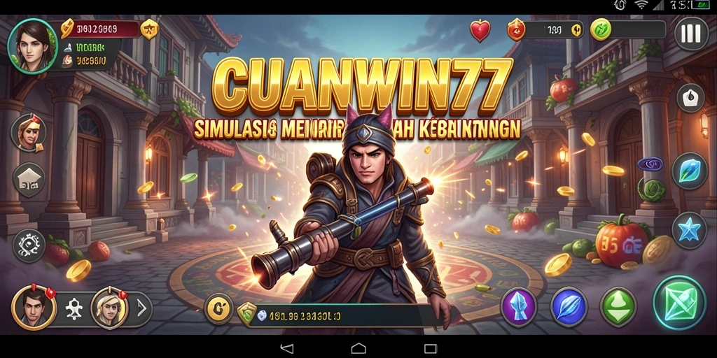 Tangkapan layar menunjukkan gameplay simulasi bisnis CUANWIN77 yang menarik.