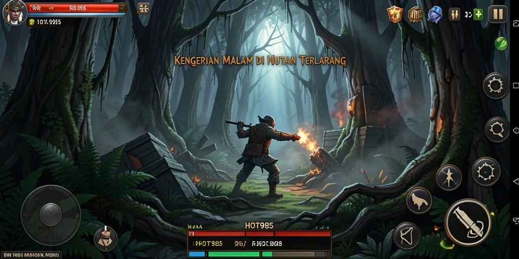 Tampilan gameplay HOT985 yang menegangkan dan mencekam.