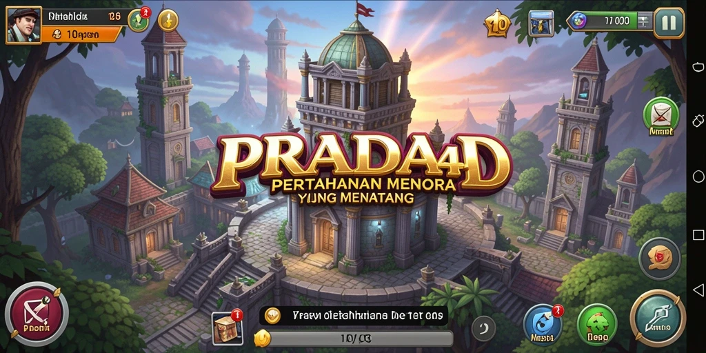 Gameplay menara pertahanan yang seru dan menegangkan.