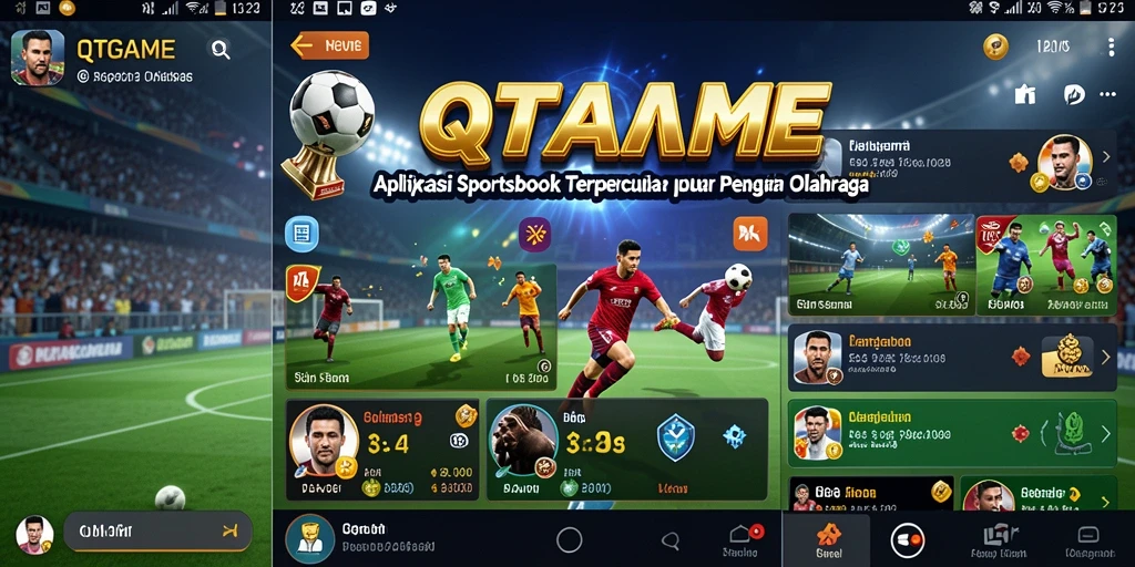 Tampilan QTGAME dengan berbagai opsi taruhan olahraga.