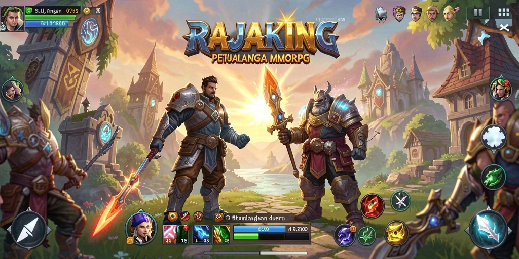 Gameplay seru di dunia RAJAKING yang penuh petualangan.