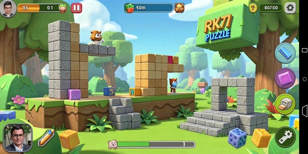 Tampilan gameplay menantang dalam RK77 yang seru.