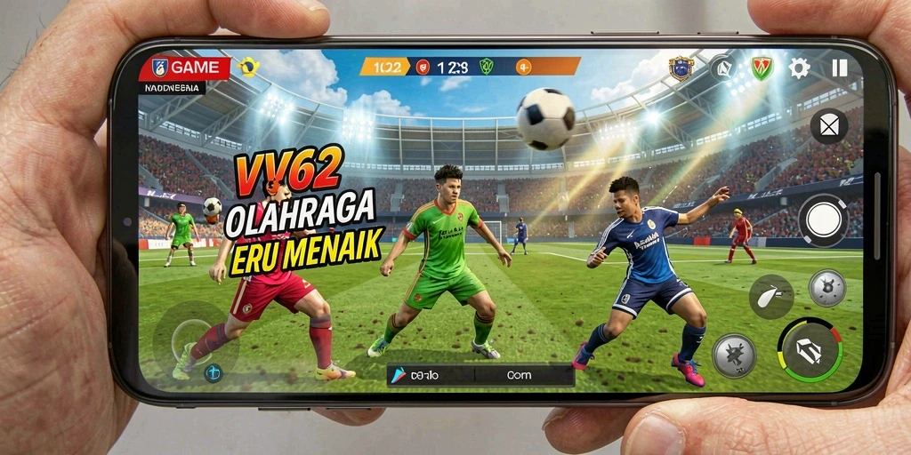 Tampilan gameplay seru dari VV62 yang menggambarkan berbagai olahraga.