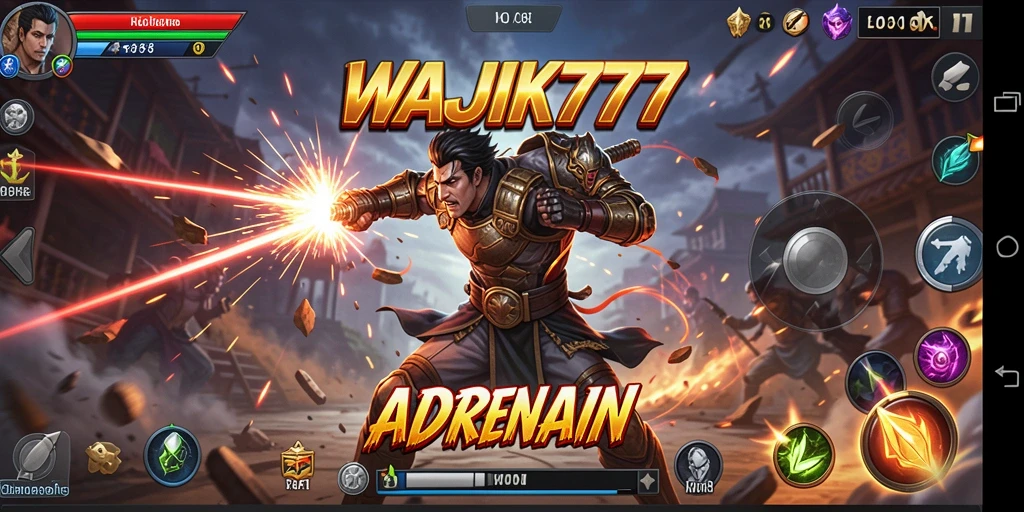 Tampilan gameplay penuh aksi dari WAJIK777 selama pertarungan.
