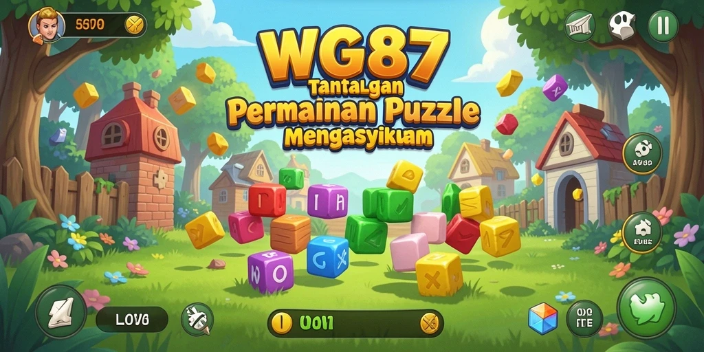 Screenshot gameplay WG87 menampilkan tingkat tantangan Puzzle yang menarik.